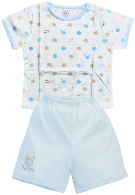 vivibaby 兒童款粉彩泡泡短袖套装