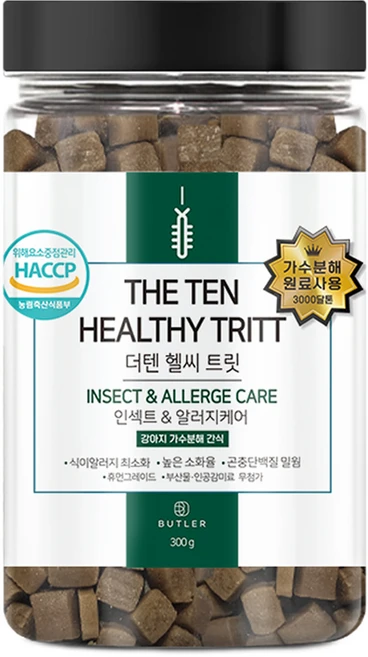 더텐소프트 강아지 헬씨 트릿, 인섹트, 300g, 1개 - 쿠팡