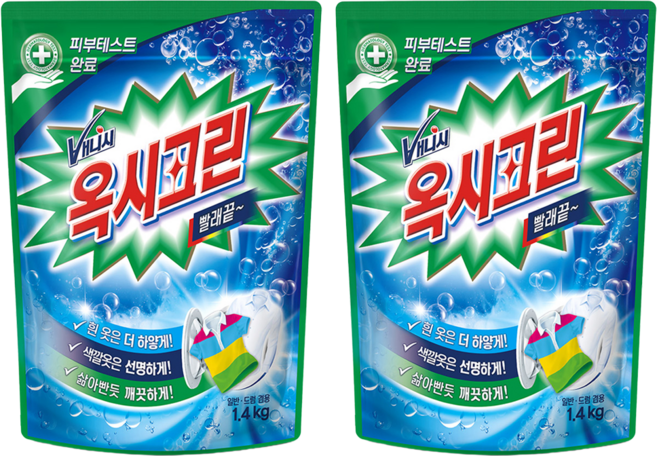 옥시크린 분말형 표백제, 1.4kg, 2개