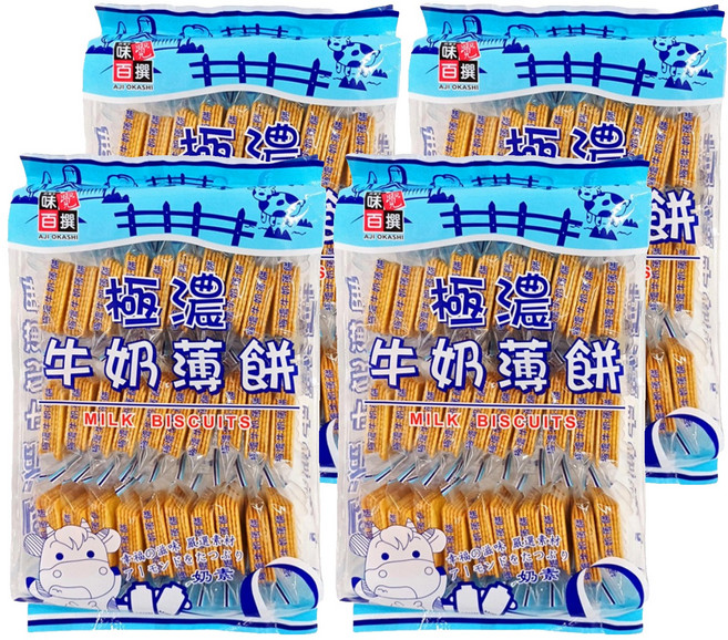 AJI OKASHI 味覺百撰 極濃牛奶薄餅, 300g, 4包