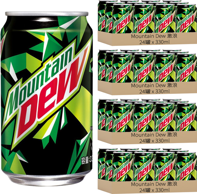 Mountain Dew 激浪 汽水, 330ml, 96罐