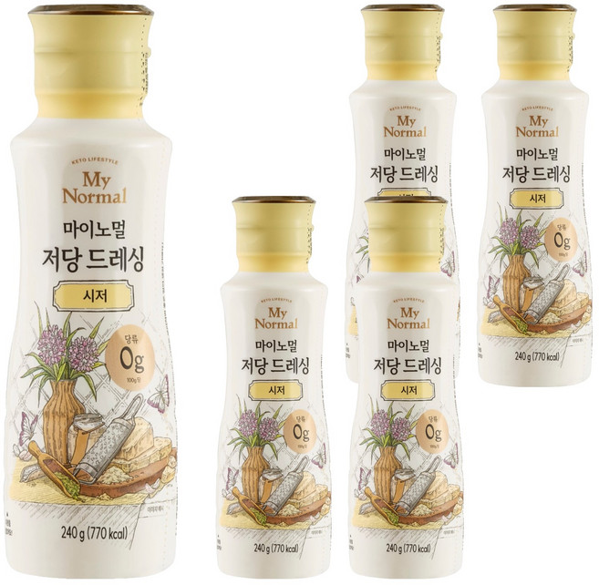 마이노멀 저당 시저 드레싱, 240g, 5개