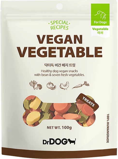 닥터독 강아지 비건 베지 트릿, 혼합맛, 100g, 1개 - 쿠팡