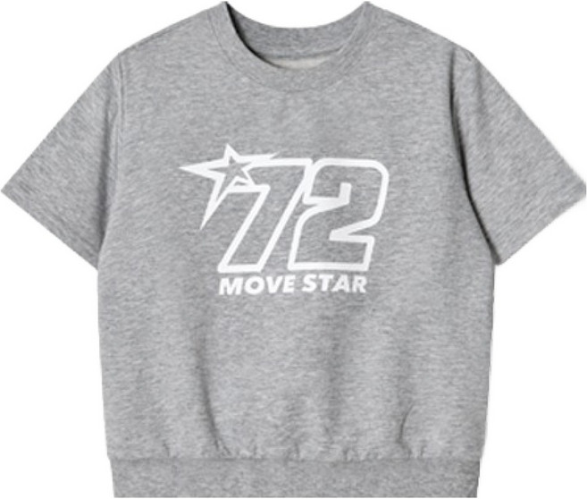 유니프랜드 아동용 스타 반팔 5부 오버핏 맨투맨