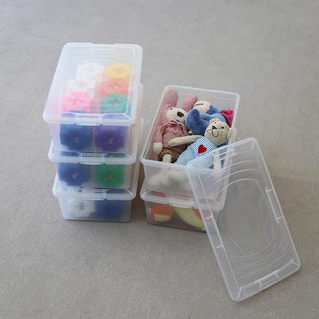 아이리스 국내 제조 다용도 심플 리빙박스 OCA, 투명, S, 5개