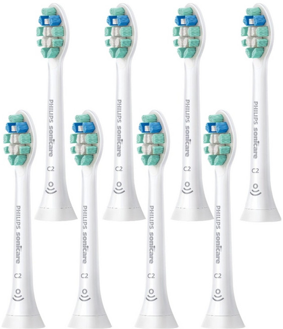 필립스코리아 C2 옵티멀 케어 칫솔모 화이트, 8개