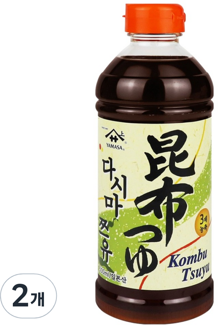 야마사 다시마 쯔유, 2개, 500ml