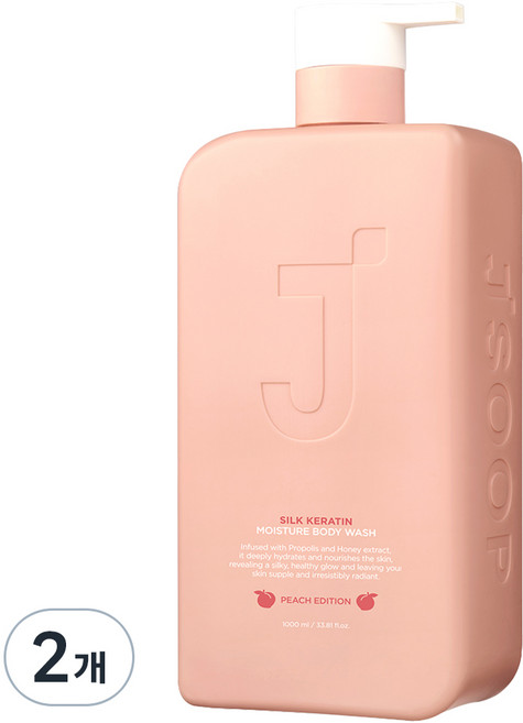 제이숲 실크 케라틴 모이스처 바디워시 피치 에디션, 1L, 2개