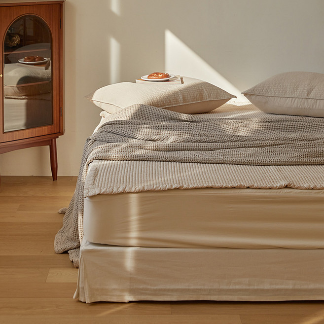 마일드 모달 와플 홑이불단품, 진베이지
