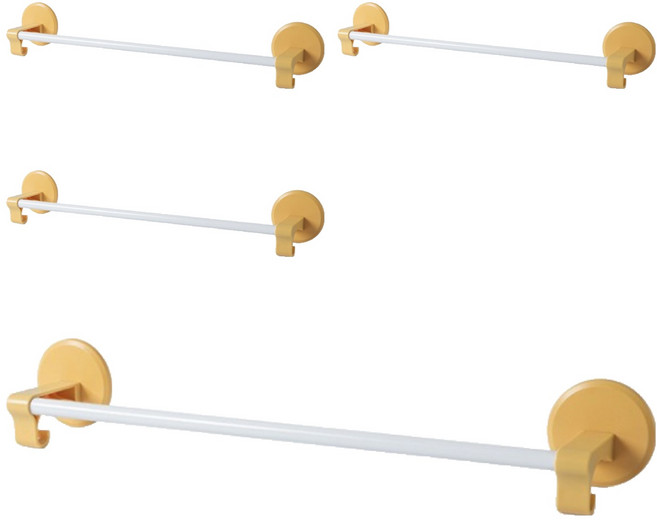 윈프라이스 다용도 수건걸이, 옐로우, 4개