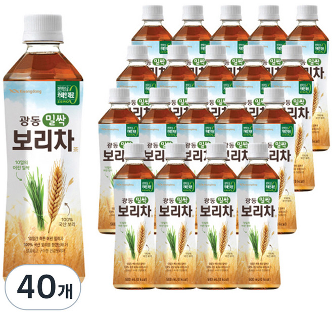 광동 밀싹 보리차, 500ml, 40개