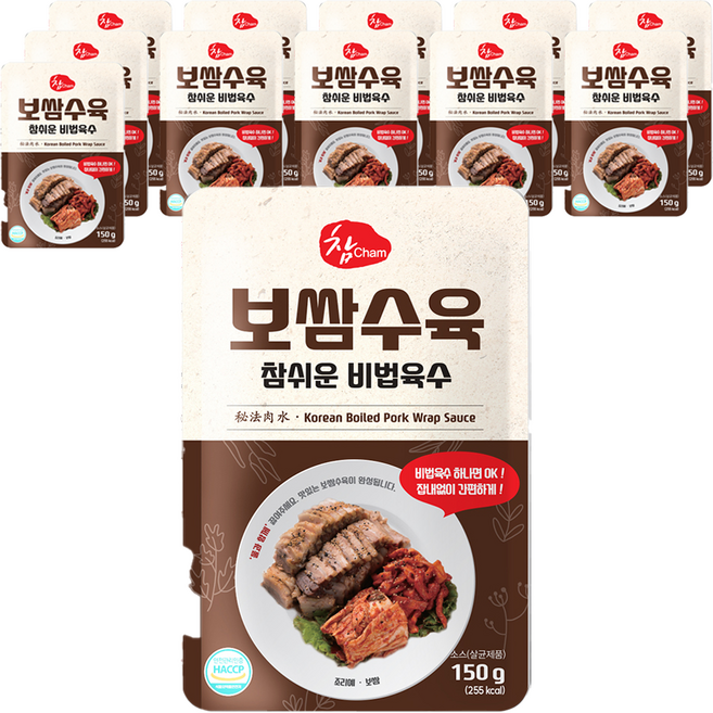 우리식품 보쌈수육 참쉬운 비법육수, 150g, 12개