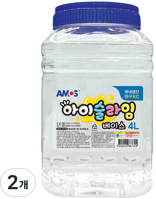 아모스 아이슬라임 베이스 물풀, 4L, 2개
