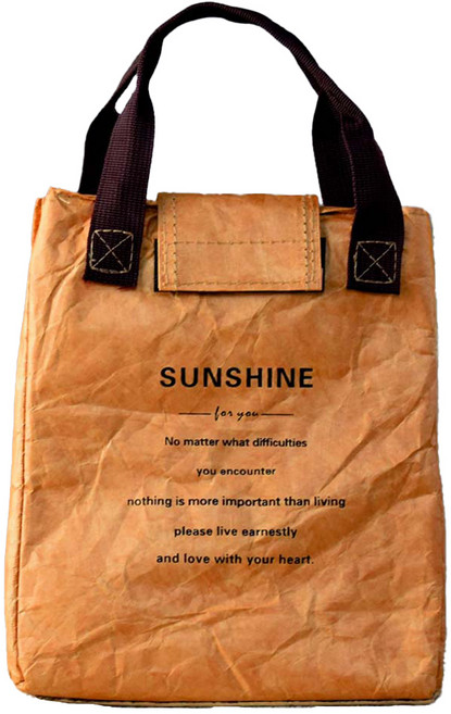 머니풀 보냉 보온 포켓 런치백, 브라운, 1개