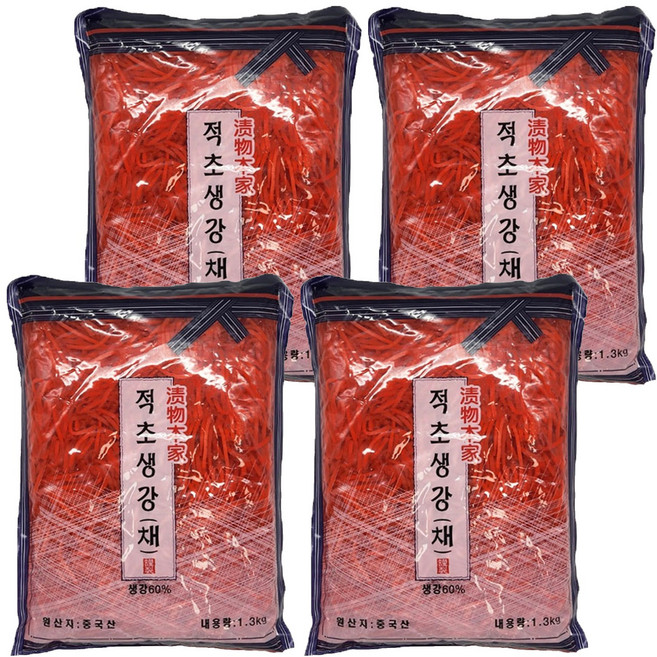 토호식품 적초생강 채, 4개, 1.3kg