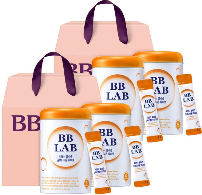 비비랩 저분자콜라겐 글루타치온 화이트 선물세트, 30회분, 4개