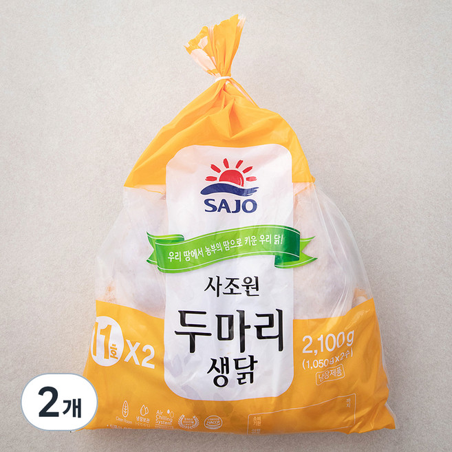 사조원 육계 11호 두마리 (냉장), 2.1kg, 2개