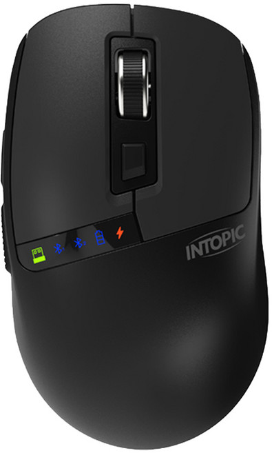 INTOPIC 廣鼎 滑行者 電競 Wireless 滑鼠 黑色 1600 DPI MSW-D170-BK 充電 靜音按鍵 人體工學設計 5個按鈕 多重配對 一年保固