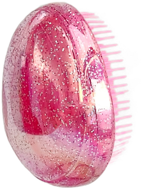 글링 뷰티페블 휴대용 컴팩트 헤어브러쉬, 핑크, 1개