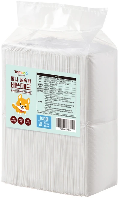 탐사 실속형 배변패드, 100개입, 1개 - 쿠팡