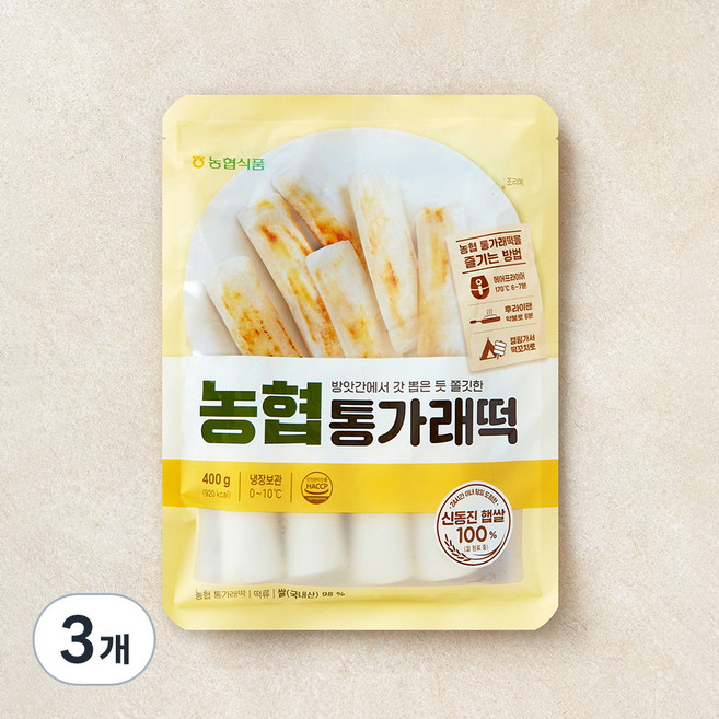 농협식품 통가래떡, 400g, 3개