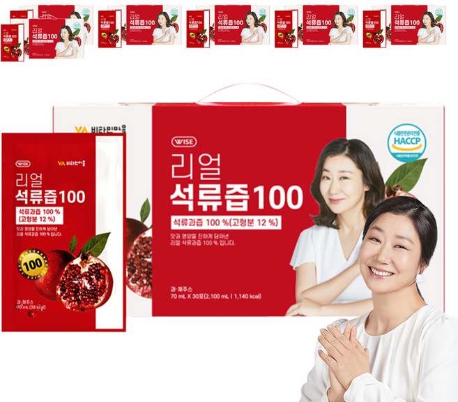 비타민마을 리얼 석류즙 100, 2.1L, 7박스