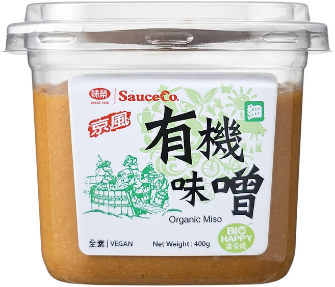 味榮 京風 有機細味噌, 400g, 1盒