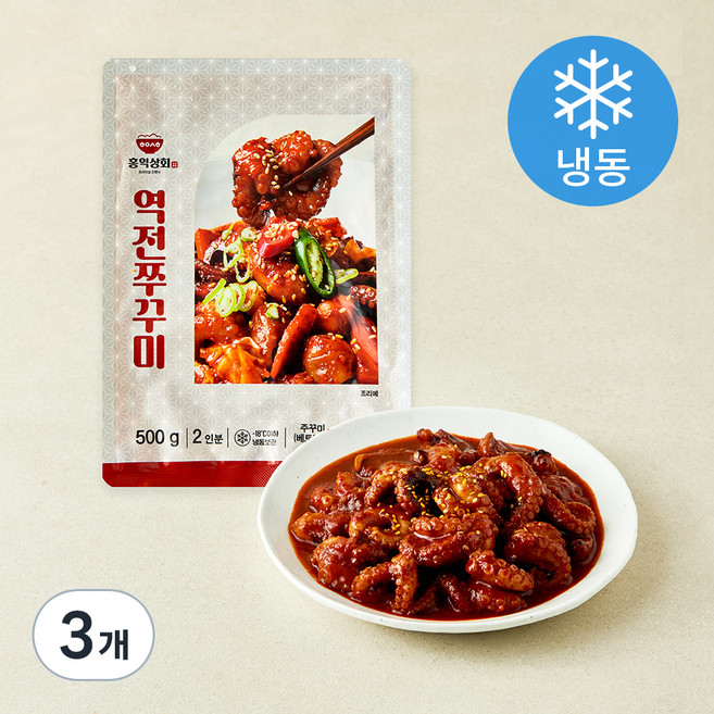 홍익상회 역전쭈꾸미 (냉동), 500g, 3개