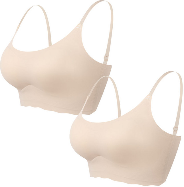 어나더디 심리스 스트랩 끈조절 가능 브라탑 2종 세트