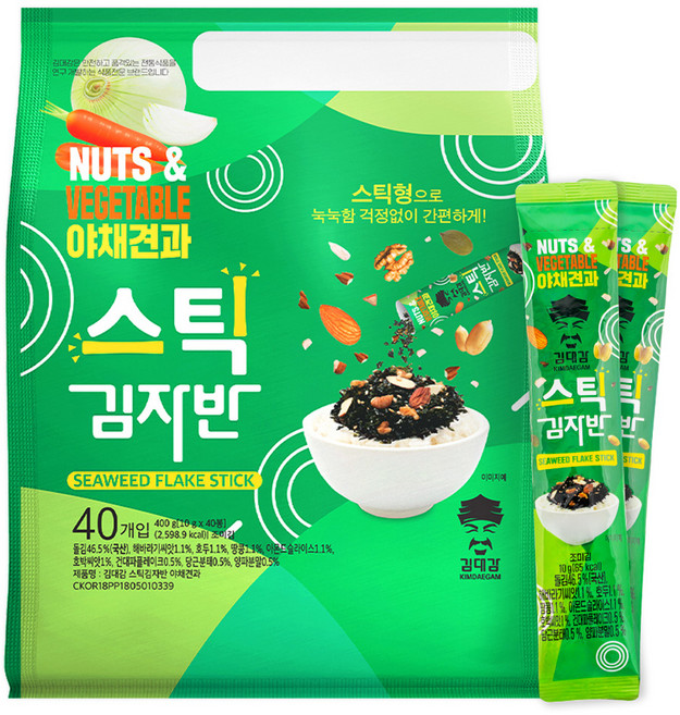 김대감 스틱 김자반 야채견과 40p, 400g, 1개