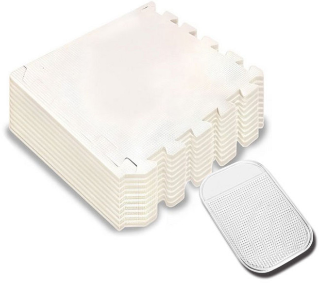 딩동펫 반려동물 퍼즐매트, 아이보리, 10개