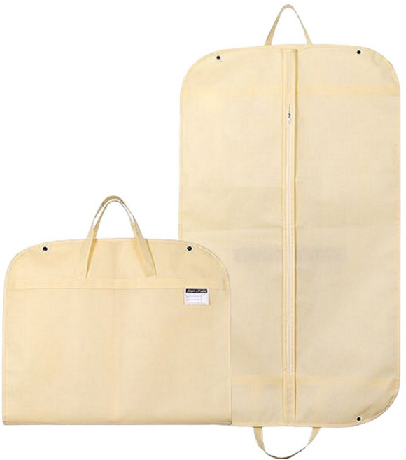 마샤투 접이식 여행용 부직포 슈트 케이스 베이지, 2개, 1개입
