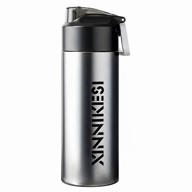 XINNIKESI 316不鏽鋼運動直飲保溫杯, 銀色, 600ml, 1個