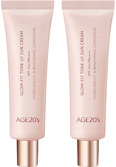 AGE20'S Glow Fit 提亮防曬霜 SPF50+ PA++++, 50ml, 2個