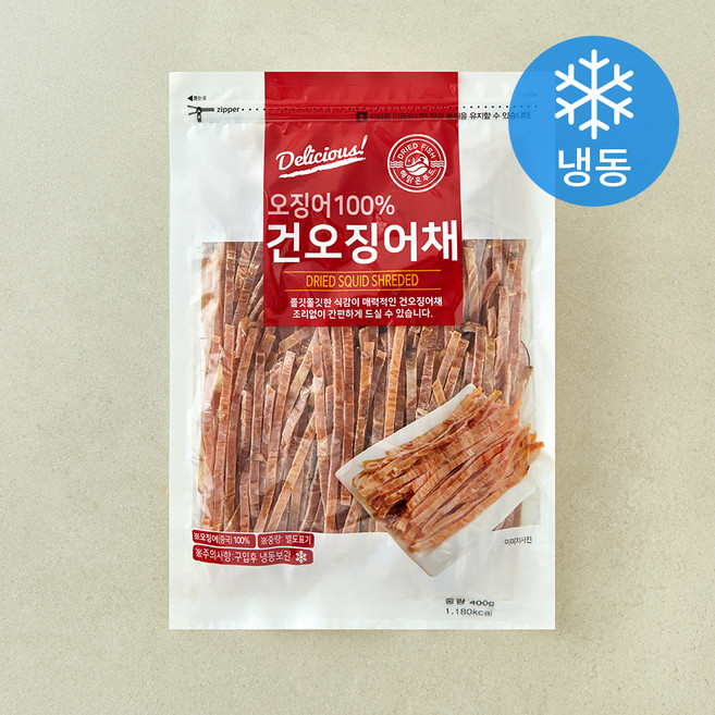 해맑은푸드 건오징어 채 (냉동), 400g, 1개