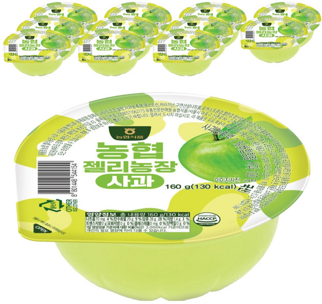 농협식품 젤리농장 사과 젤리, 160g, 12개