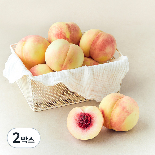 새벽경매 햇사레 부드러운 복숭아, 4kg(8~10내), 2박스