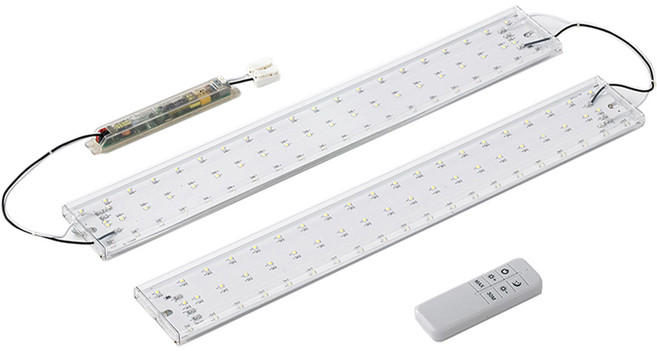 룸인 FPL 55W 형광등 2등 대체용 스마트 리모컨 밝기조절 LED DIY 모듈 50W 세트, 주광색, 1세트