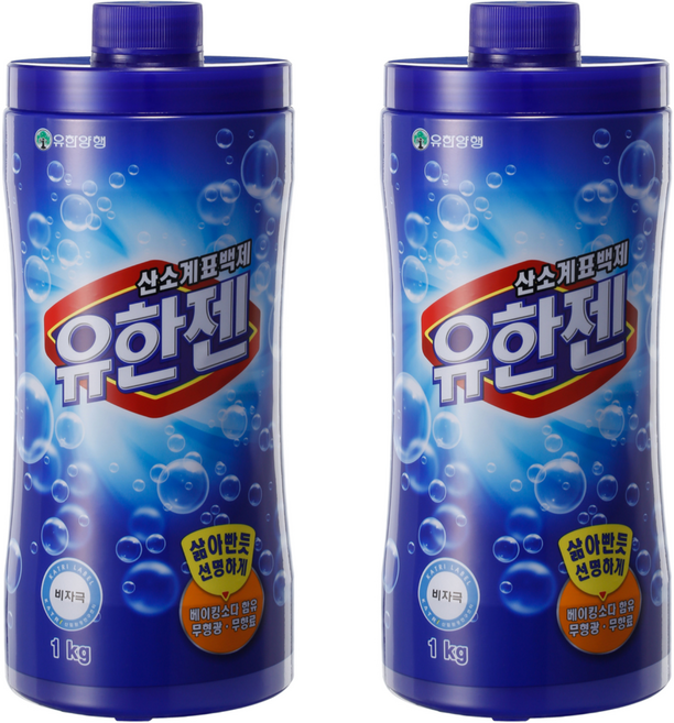 유한젠 산소계 표백제 분말형, 1kg, 2개