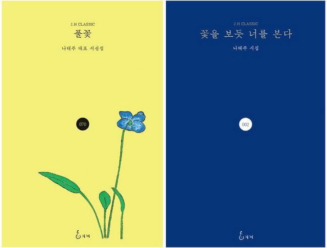 4위 - 꽃을 보듯 너를 본다 + 풀꽃 전 2권 세트 : 나태주 시집, 지혜