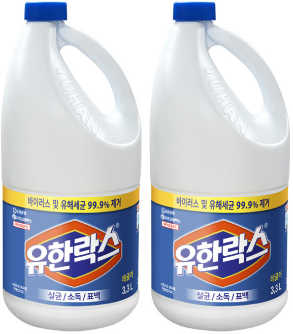 유한락스 레귤러, 3.3L, 2개