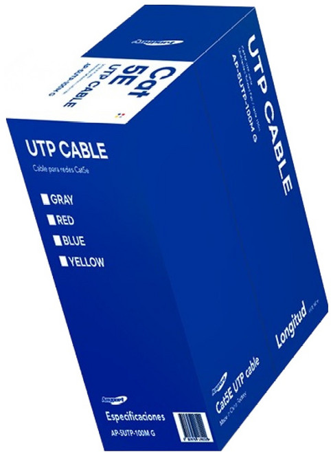 애니포트 CAT5E UTP 케이블, 100m, 1개, 그레이