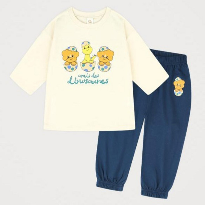 milkmile 男童可愛恐龍上下衣套裝