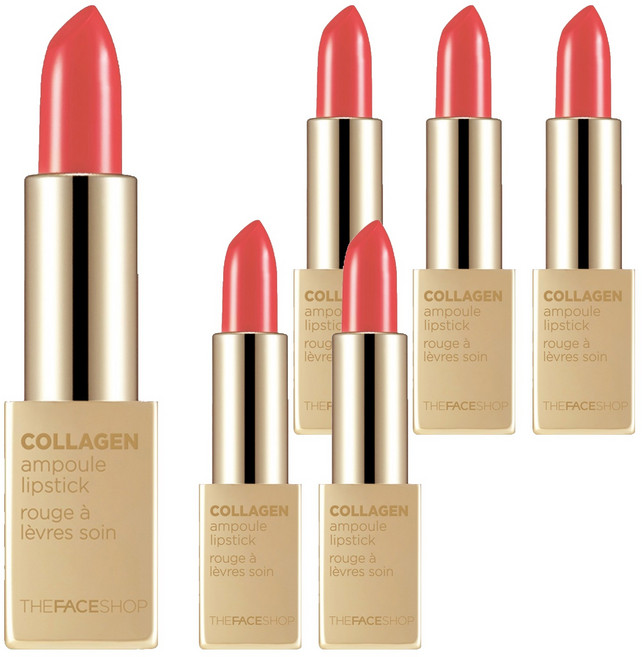 더페이스샵 콜라겐 앰플 립스틱, 6개, 03 핑크누보