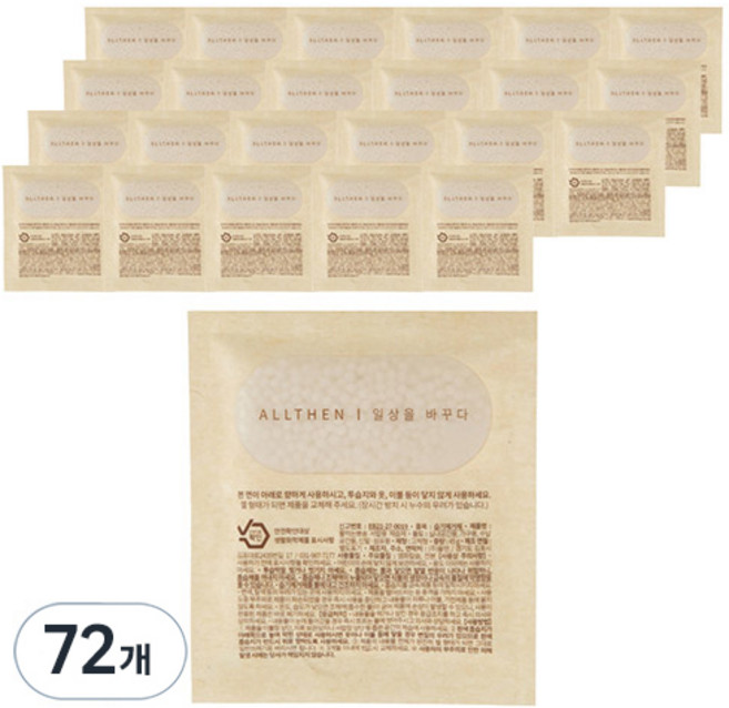 물먹는뽀송 서랍용 제습제 본품, 45g, 72개