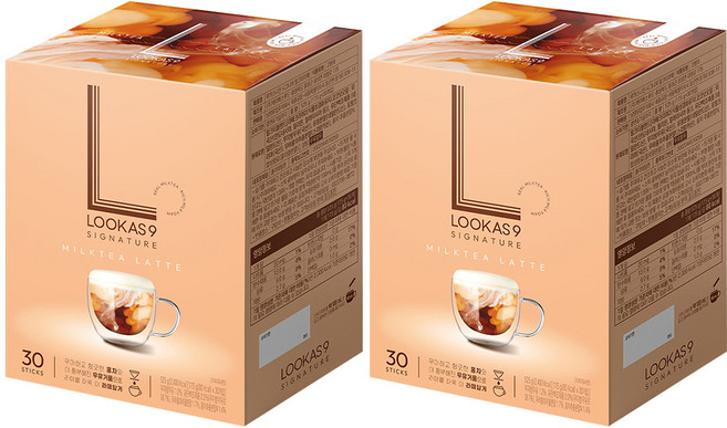 루카스나인 시그니처 밀크티라떼, 17.5g, 30개입, 2개