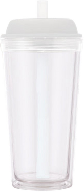 YCCT 啵啵杯 100 x 63 x 230mm 282g, 霧透白, 710ml, 1個
