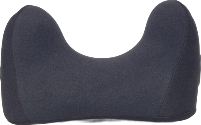 車用U形記憶棉頸枕 - 黑色 透氣面料 德國BASF內芯, 1個