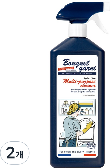 부케가르니 퍼펙트 클리어 다목적 세정제, 750ml, 2개