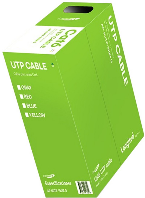 애니포트 CAT 6 UTP 4pair AP-6UTP-100M G 랜케이블, 그레이, 1개, 100m